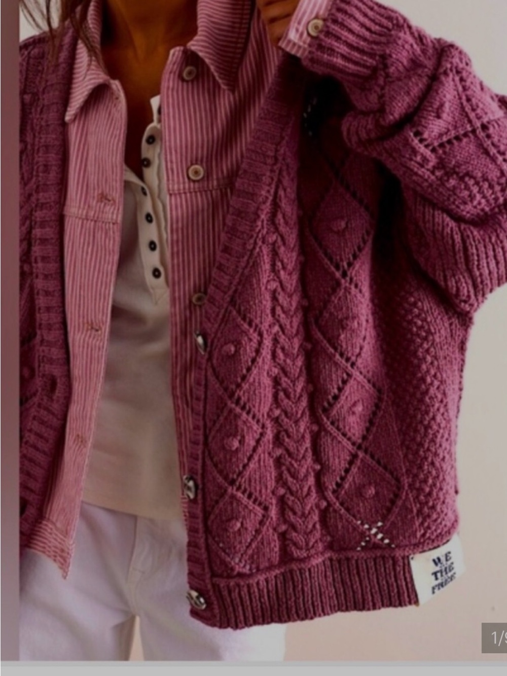 Free People Cozy Knit Cardigan Sweater